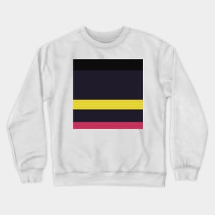 An unparagoned admixture of Anti-Flash White, Raisin Black, Smoky Black, Dark Pink and Piss Yellow stripes. Crewneck Sweatshirt